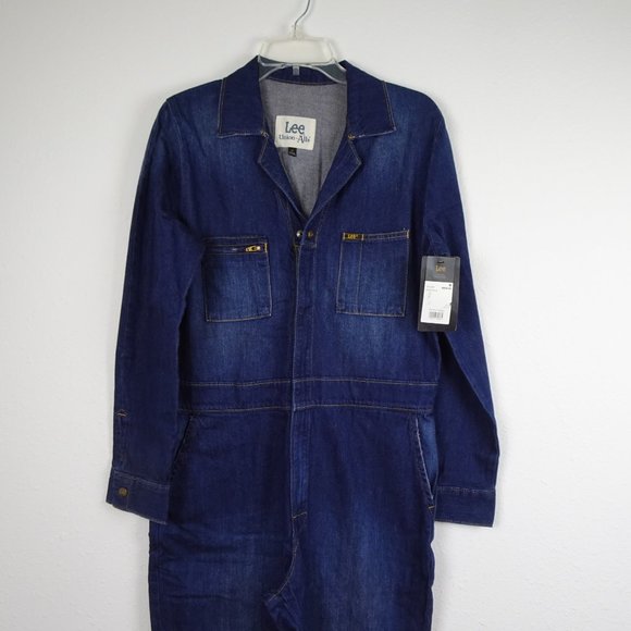 Lee Dark Blue Denim Jumpsuit - Picture 3 of 13